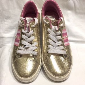 Metallic Gold & Pink Sketchers